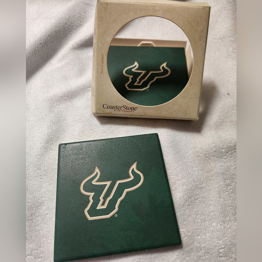 USF Bulls Green Logo Coaster (2) by CoasterStone